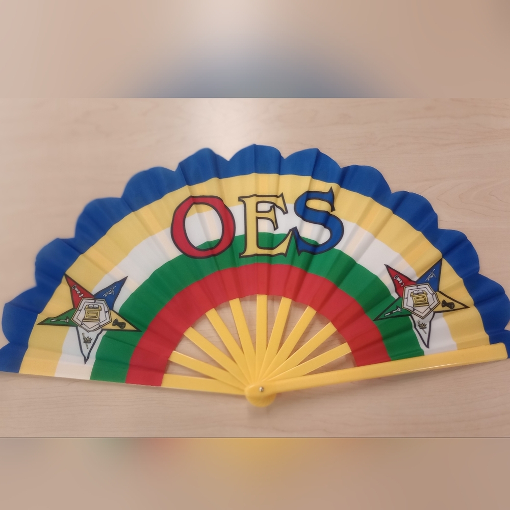 Eastern Star Sorority Handmade 13 " Clacking Fan